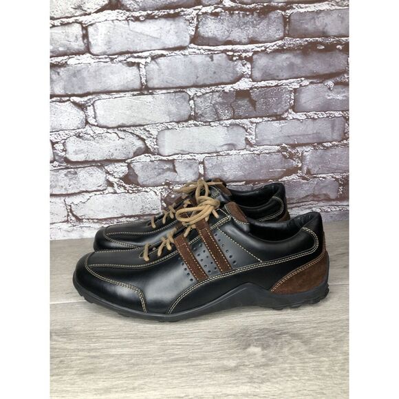 Cole Haan Country Black Brown Leather Vibram Soles Oxfords Men Sz 11M US/44EU - Picture 1 of 16